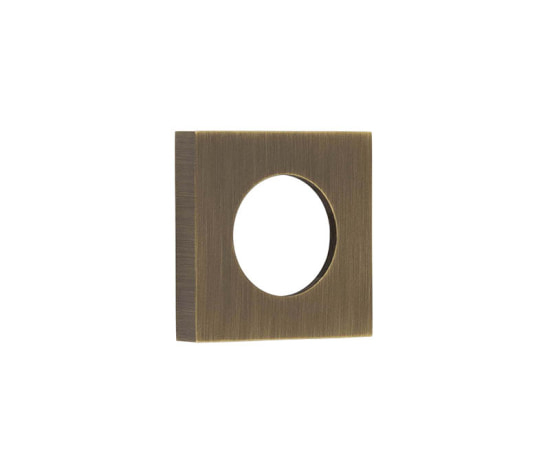 52x52mm AB plain square outer rose for levers and t&r