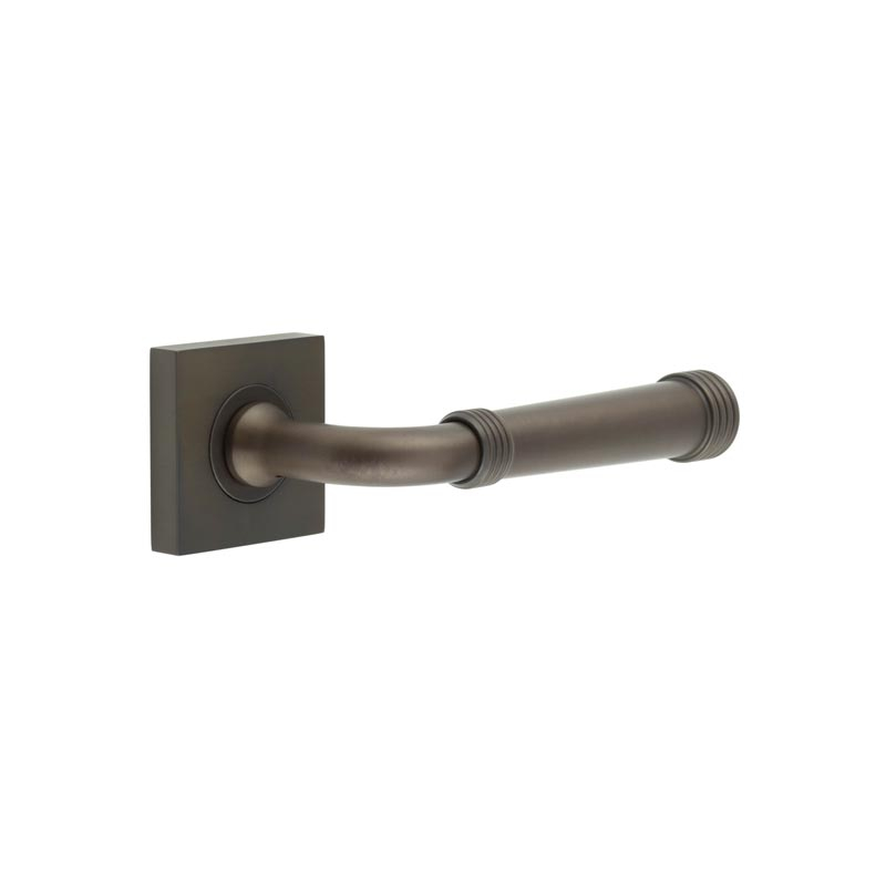 Highgate Door Handles Square Plain Dark Bronze