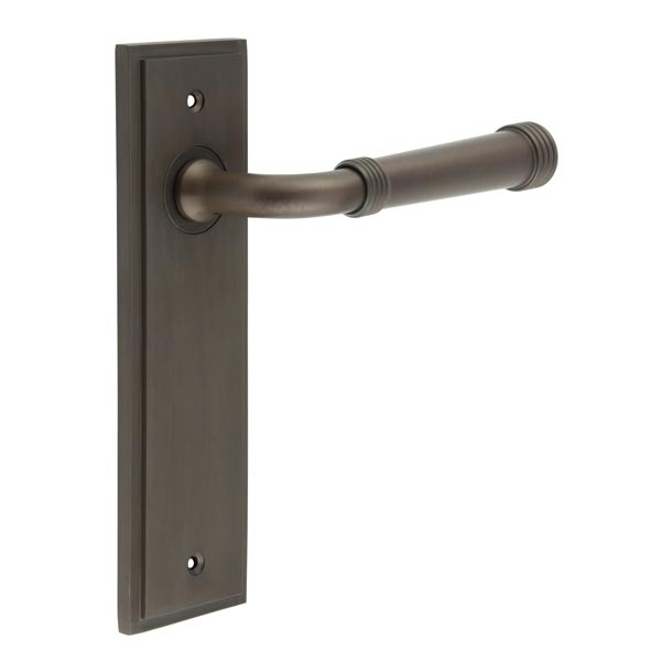 Highgate Door Handle Latch Backplate Dark Bronze