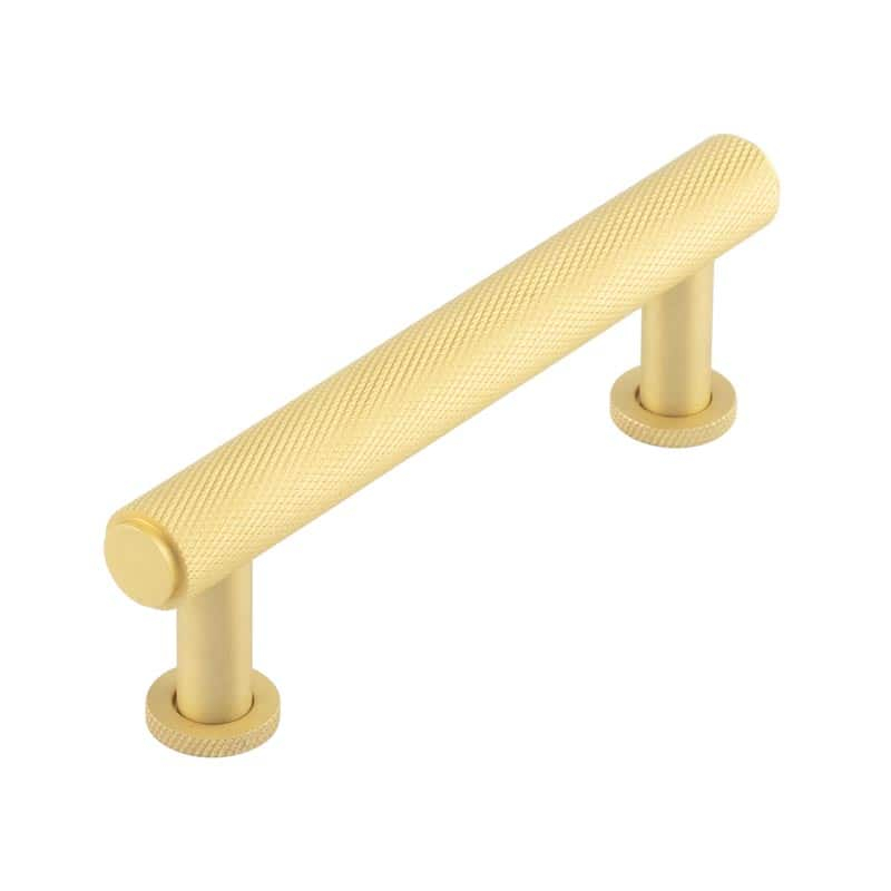 Burlington Piccadilly Knurled Cabinet Handles 96mm Satin Brass