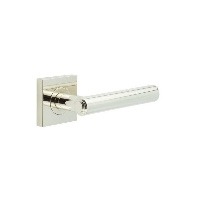 Richmond Door Handles Square Plain Polished Nickel