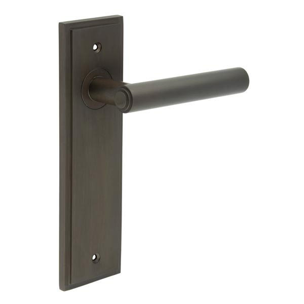 Richmond Door Handles Square Plain Dark Bronze