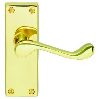 CARLISLE BRASS - CBS55 VICTORIAN SCROLL LEVER ON BACKPLATE - LATCH (CONTRACT RANGE)