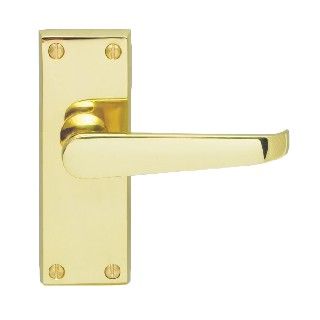 CARLISLE BRASS - CBV31-BP VICTORIAN FLAT LEVER ON BACKPLATE - LATCH (CONTRACT RANGE)