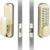 CODELOCKS Mechanical Digital Locks 100 series Mortice Latch Hold open Polished Brass