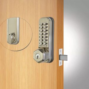 CODELOCKS Mechanical Digital Locks 200 series Mortice Bolt Key Override PVD Stainless Steel