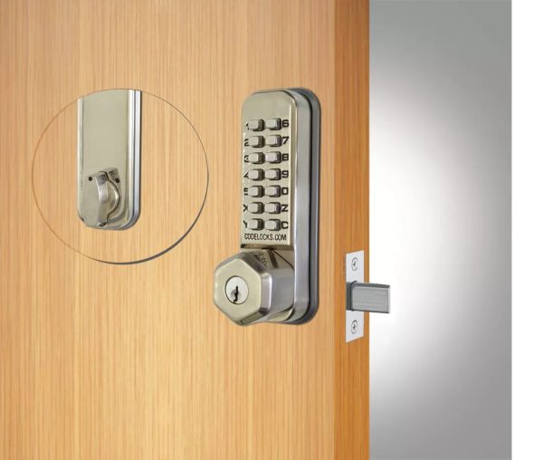 CODELOCKS Mechanical Digital Locks 200 series Mortice Bolt Key Override PVD Stainless Steel