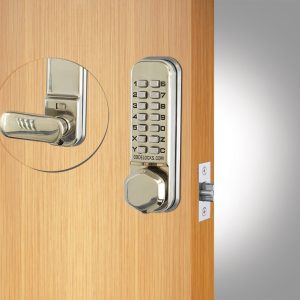 CODELOCKS Mechanical Digital Locks 200 series Mortice Latch Dual Backplate PVD Stainless Steel