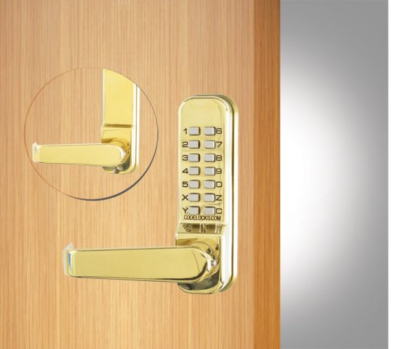 CODELOCKS 400 Mechanical Digital Locks 400 series Front & Back Plate Only PVD Polished Brass