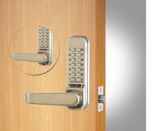 CODELOCKS 410 Mechanical Digital Locks 400 series Back to Back Tubular Latch PVD Stainless Steel