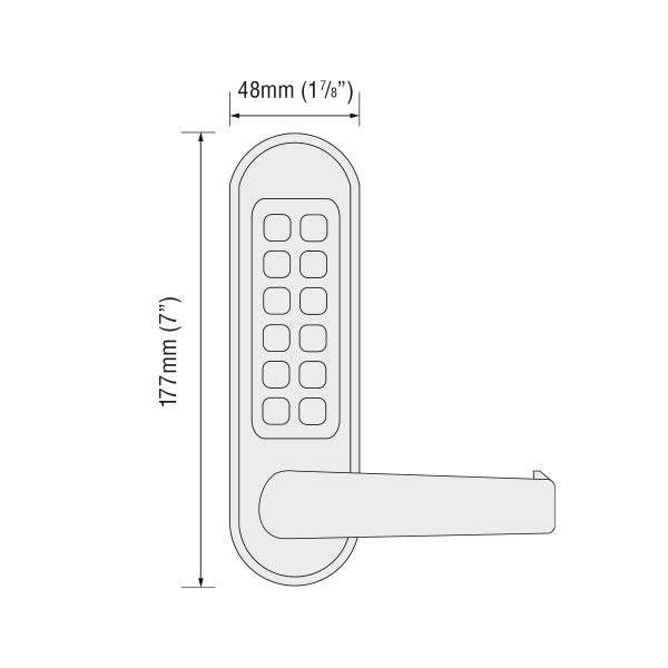 CODELOCKS 500 Mechanical Digital Locks Marine 500 series Front & Back Plate Only Black Marine Grade