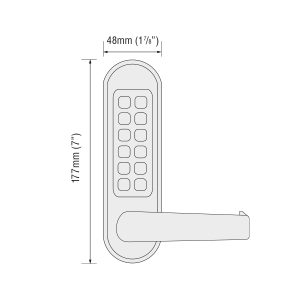 CODELOCKS 505 Mechanical Digital Locks 500 series Front & Back Plate Only Passage Set PVD Polished Brass