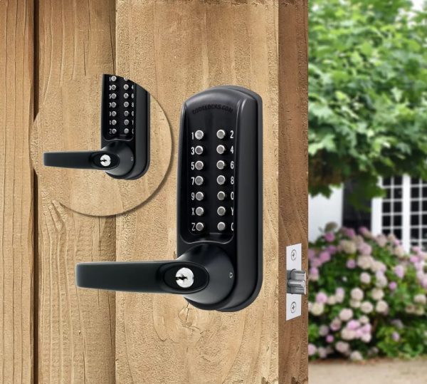 CODELOCKS 610 Mechanical Digital Locks Marine 600 series Back to Back Mortice Latch Marine Grade Black