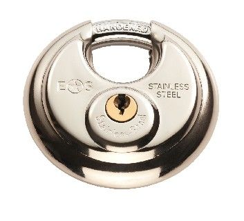 CARLISLE BRASS - CYPLD3070SS-BP 70MM STAINLESS STEEL DISC PADLOCK 3 KEYED TO DIFFER