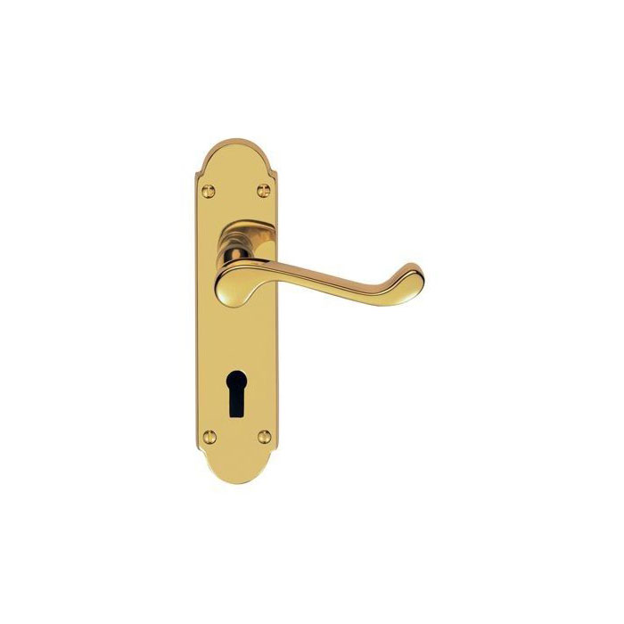 CARLISLE BRASS - DL168-BP OAKLEY LEVER ON BACKPLATE - LOCK 57MM C/C