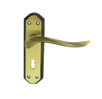 CARLISLE BRASS - DL450FB-BP LYTHAM LEVER ON BACKPLATE - LOCK 57MM C/C