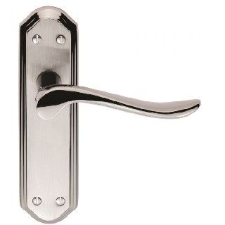 CARLISLE BRASS - DL451SCCP-BP LYTHAM LEVER ON BACKPLATE - LATCH