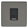 Eurolite Ecbn1Slb 1 Gang Slave Telephone Socket Concealed Black Nickel Plate Black Interior