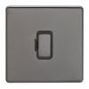 Eurolite Ecbnuswfbnb 13Amp Unswitched Fuse Spur Concealed Black Nickel Plate Matching Black Trim