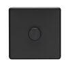 Eurolite Ecmb1D400 1 Gang 400W Push On Off 2Way Dimmer Flat Concealed Matt Black Plate