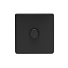 Eurolite Ecmb1Dled 1 Gang Led Push On Off 2Way Dimmer Flat Concealed Matt Black Plate