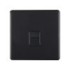 Eurolite Ecmb1Mb 1 Gang Telephone Master Flat Concealed Matt Black Plate Black Interior