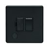 Eurolite Mbswffob 13Amp Dp Switched Fuse Spur & Flex Outlet Round Edge Matt Black Plate Black Rocker