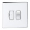 Eurolite Ecpcswfpcw 13Amp Dp Switched Fuse Spur Concealed Polished Chrome Plate Matching Rocker White Trim