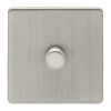 Eurolite Ecsn1D400Snb 1 Gang 400W Push On Off 2Way Dimmer Switch Concealed Satin Nickel Plate Matching Knob Black Trim