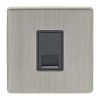 Eurolite Ecsn1Mb 1 Gang Master Telephone Socket Concealed Satin Nickel Plate Black Interior