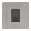 Eurolite Ecsn1Slb 1 Gang Slave Telephone Socket Concealed Satin Nickel Plate Black Interior