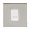 Eurolite Ecsn1Slw 1 Gang Slave Telephone Socket Concealed Satin Nickel Plate White Interior