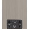 Eurolite Ecsnshsb Dual Voltage Shaver Socket Concealed Satin Nickel Plate Black Interior