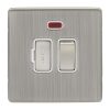 Eurolite Ecsnswfnsnw 13Amp Dp Switched Fuse Spur With Neon Concealed Satin Nickel Plate Matching Rocker White Trim