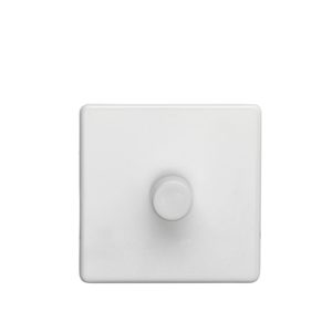 Eurolite Ecw1D400 1 Gang 400W Push On Off 2Way Dimmer Flat Concealed White Plate