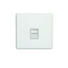 Eurolite Ecw1Mw 1 Gang Telephone Master Flat Concealed White Plate White Interior