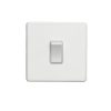 Eurolite Ecw1Sww 1 Gang 10Amp 2Way Switch Flat Concealed White Plate White Rocker