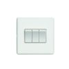 Eurolite Ecw3Sww 3 Gang 10Amp 2Way Switch Flat Concealed White Plate White Rockers