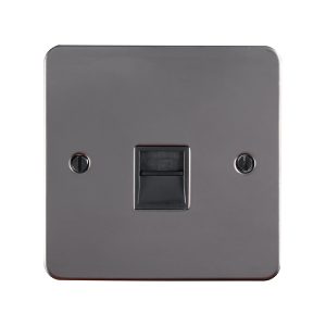 Eurolite Efbn1Mb 1 Gang Master Telephone Socket Enhance Flat Black Nickel Plate Black Interior