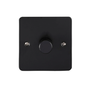 Eurolite Efmb1Dledmbb 1 Gang 400W/Led 2Way Dimmer Switch Matt Black Range