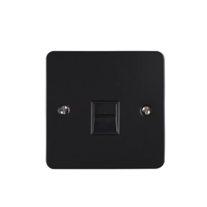 Eurolite Efmb1Slmbb 1 Gang Slave Telephone Socket Matt Black Black Trim