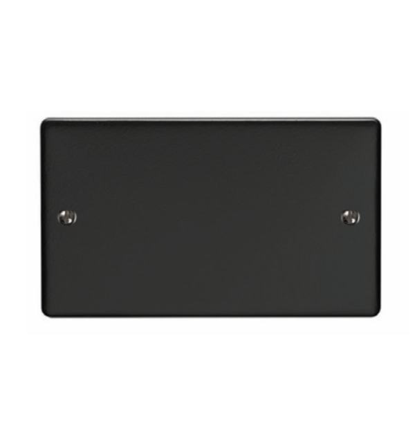 Eurolite Efmb2Bmbb Double Blank Plate Matt Black Flatplate Range