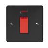 Eurolite Efmb45Aswnsmbb 1 Gang 45Amp Dp Switch With Neon Matt Black Black Trim