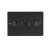 Eurolite Efmb4Dledmbb 4 Gang 400W/Led 2Way Dimmer Switch Matt Black Range