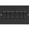 Eurolite Efmb6Swmbb 6 Gang 10Amp 2Way Switch Matt Black Black Trim