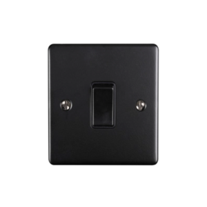 Eurolite Efmbintmbb 1 Gang 10Amp Intermediate Switch Matt Black Black Trim