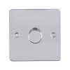 Eurolite Pss1D400 1 Gang 400W Push On Off 2Way Dimmer Round Edge Polished Stainless Steel Plate Matching Knob