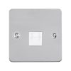 Eurolite Efpss1Slw 1 Gang Slave Telephone Socket Enhance Flat Polished Stainless Steel Plate White Interior