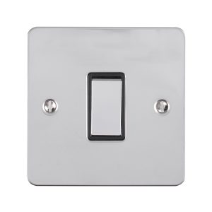 Eurolite Pss1Sw 1 Gang 10Amp 2Way Switch Round Edge Polished Stainless Steel Plate Matching Rocker