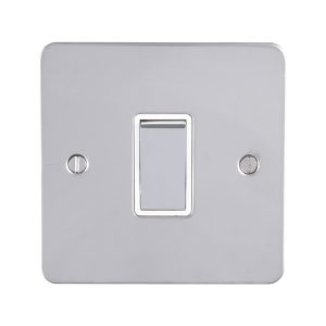 Eurolite Efpss1Swpsw 1 Gang 10Amp 2Way Switch Enhance Enhance Flat Polished Stainless Steel Plate Matching Rocker White Trim